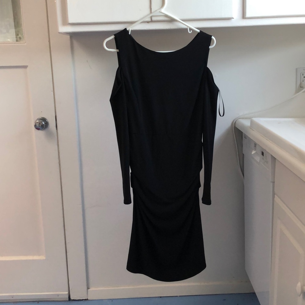 REDUCED!!! LAUNDRY, cold shoulder black dress